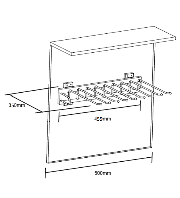 Suport Premium CP2 lateral pentru pantaloni, extractibil, cu amortizare [3]