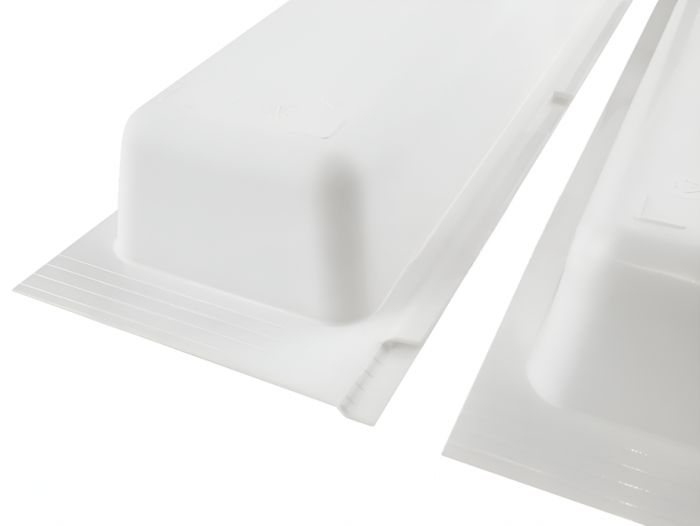 Suport modular organizare tacamuri, cu un compartiment, alb, 107x480 mm [4]