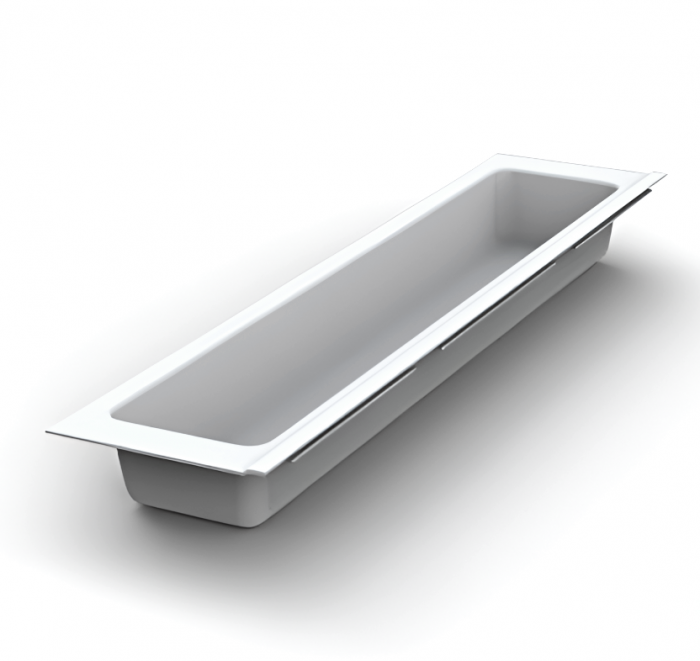Suport modular organizare tacamuri, cu un compartiment, alb, 107x480 mm [2]
