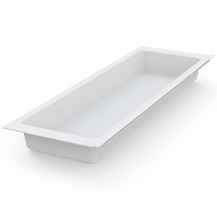 Suport modular organizare tacamuri, cu un compartiment, alb, 157x480 mm [2]