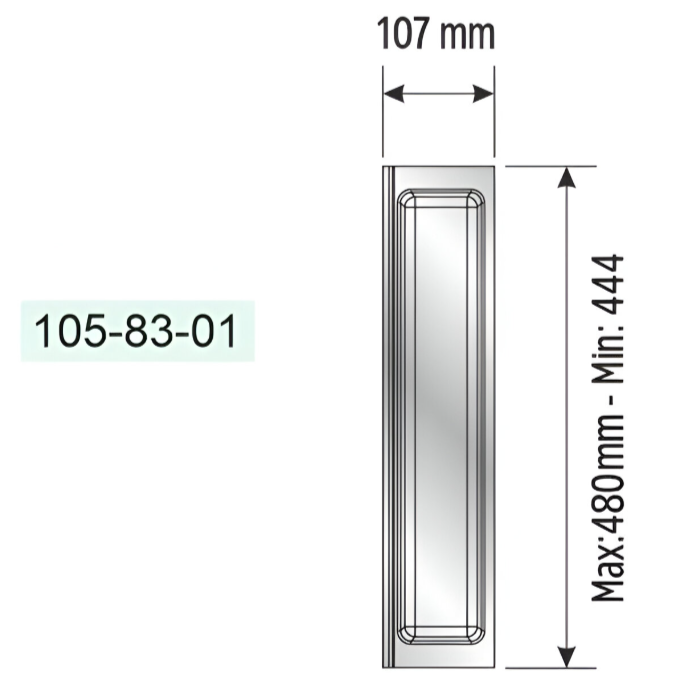 Suport modular organizare tacamuri, cu un compartiment, antracit, 107x480 mm [3]