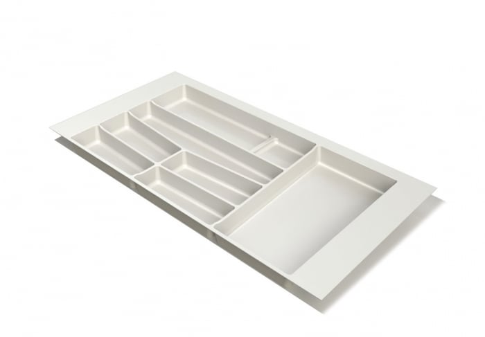 Suport organizare tacamuri, alb, pentru latime exterioara corp 1000 mm, montabil in sertar de bucatarie [1]
