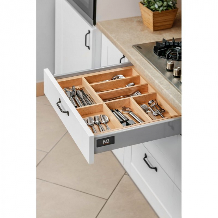 Suport organizare tacamuri Customi, extensibil 600-1000 mm, pentru latime exterioara corp 450 mm, fag [9]