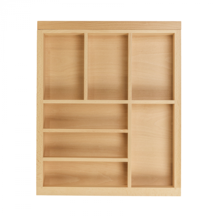 Suport organizare tacamuri Customi, extensibil 600-1000 mm, pentru latime exterioara corp 450 mm, fag [2]