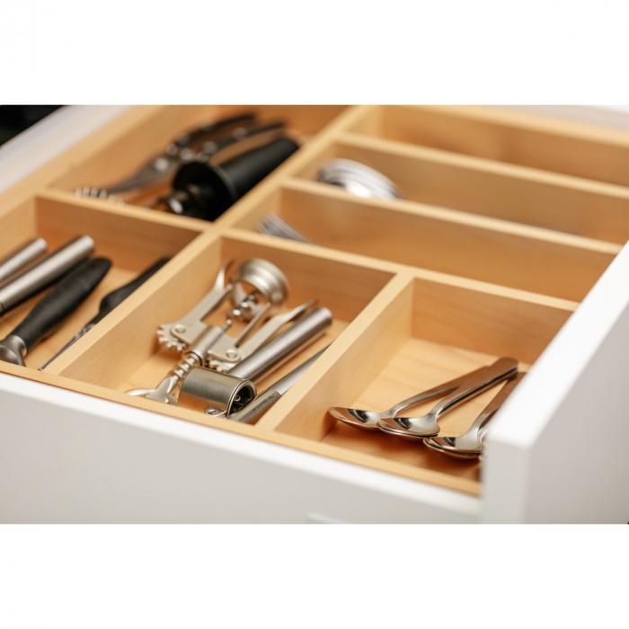 Suport organizare tacamuri Customi, extensibil 600-1000 mm, pentru latime exterioara corp 450 mm, fag [6]