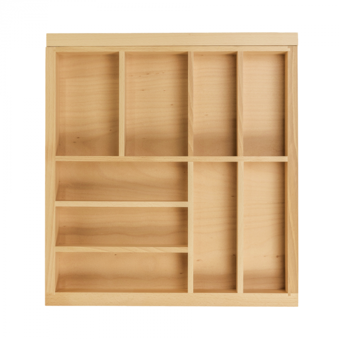 Suport organizare tacamuri Customi, extensibil 600-1000 mm, pentru latime exterioara corp 500 mm, fag [2]