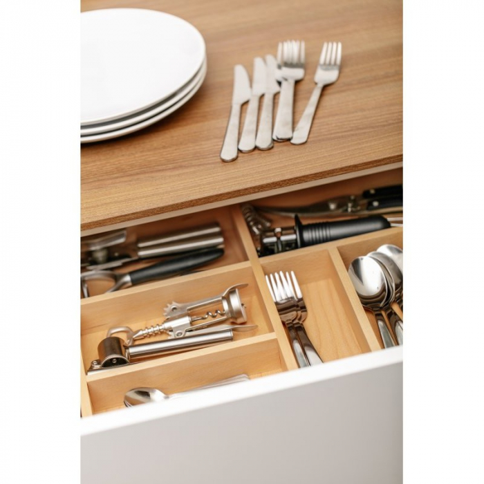 Suport organizare tacamuri Customi, extensibil 600-1000 mm, pentru latime exterioara corp 500 mm, fag [8]
