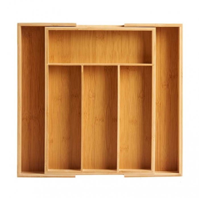 Suport organizare tacamuri, extensibil pe latime de la 290 mm la 410 mm, din bambus [9]