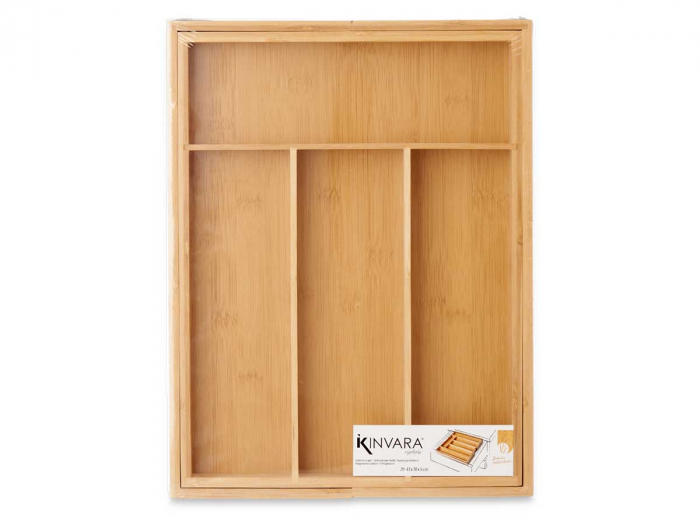 Suport organizare tacamuri, extensibil pe latime de la 290 mm la 410 mm, din bambus [12]