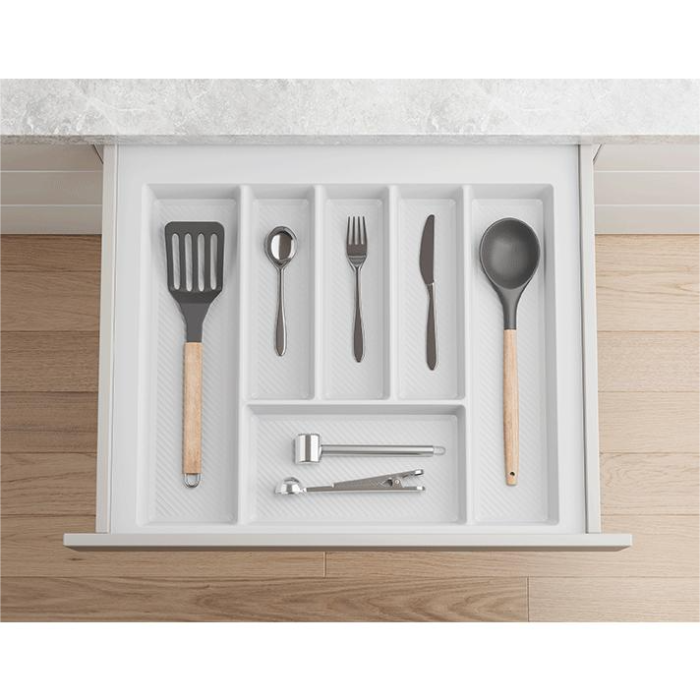 Suport organizare tacamuri Max, alb, pentru latime exterioara corp 600 mm, montabil in sertar de bucatarie, 490x550 mm [2]