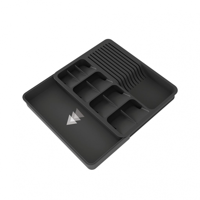 Suport organizare tacamuri si cutite, extensibil pe latime de la 315 la 470 mm, gri deschis [4]