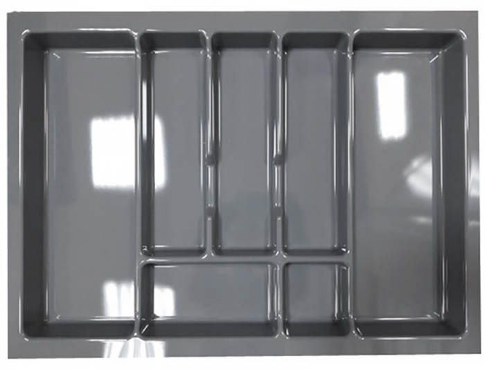 Suport organizare tacamuri Uni, gri metalizat, pentru latime exterioara corp 700 mm, montabil in sertar de bucatarie, 630x430 mm [4]