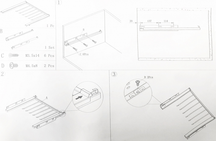 Suport pantaloni extractibil cu 6 brate, finisaj aluminiu [3]
