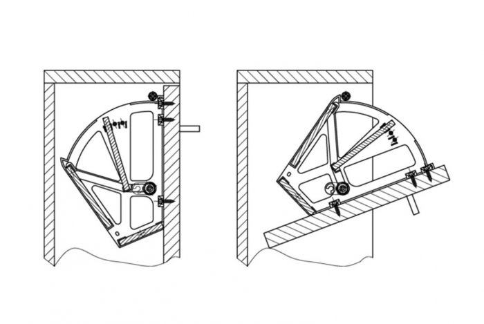 Suport pantofi cu doua spatii, alb mat, 295x198 mm [8]