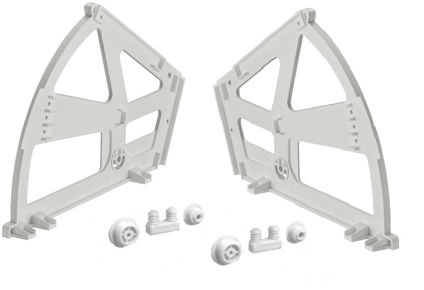 Suport pantofi cu doua spatii, alb mat, 295x198 mm [7]