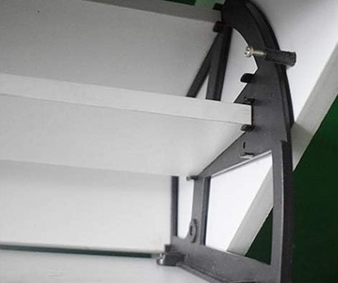 Suport pantofi cu doua spatii, negru mat, 295x198 mm [3]
