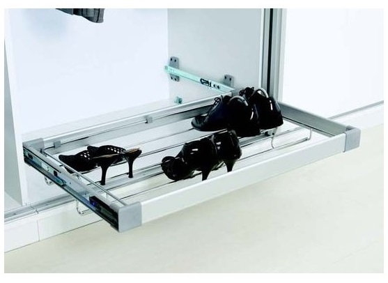 Suport pantofi extensibil tip sertar cu amortizare S6264G pentru corp dressing cu latime de 900 mm, finisaj Crom/Aluminiu [1]