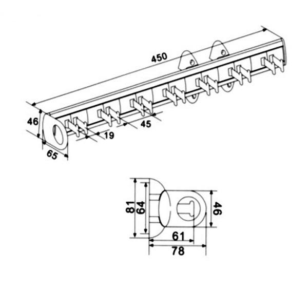 Suport pentru curele GeMax MG-CT27 450 mm [3]
