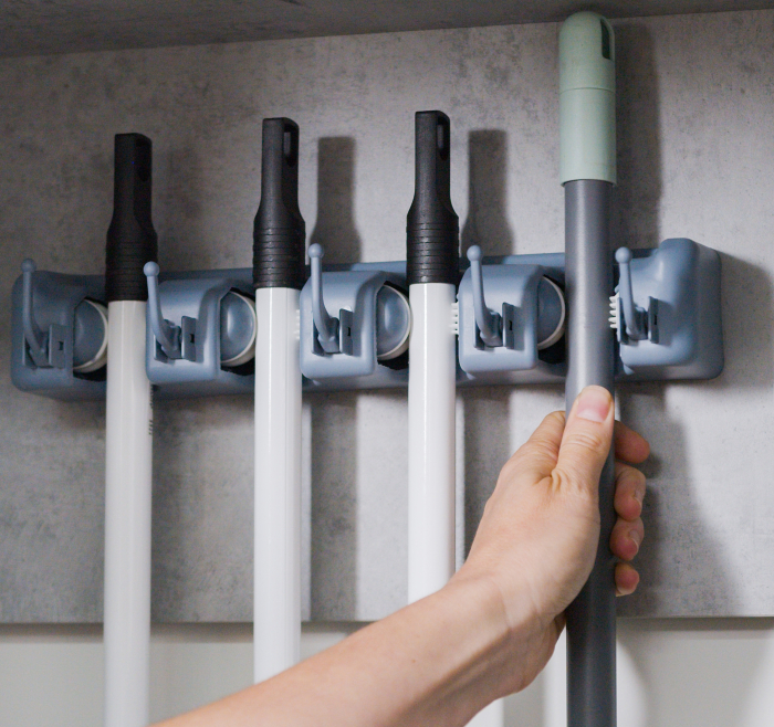 Suport pentru maturi si mop 8938821, gri, 330x62 mm [4]