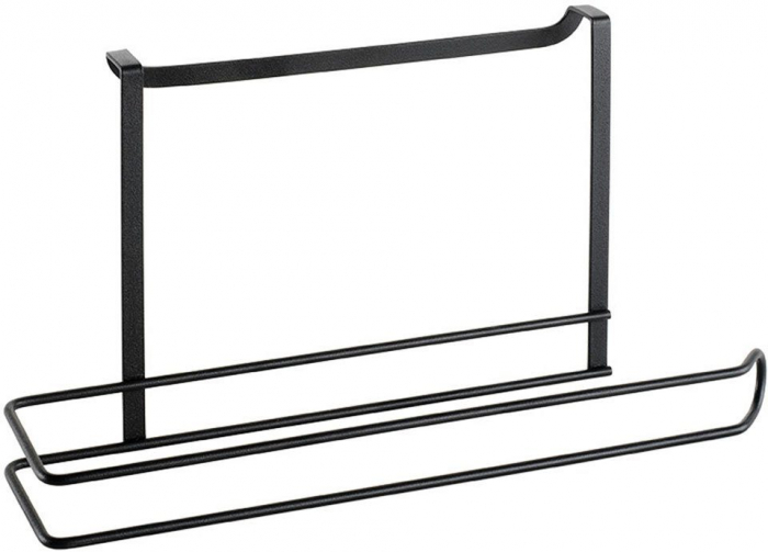 Suport rola de hartie si prosop de hartie, Galileo Lava, negru, 34x10x18 cm [2]