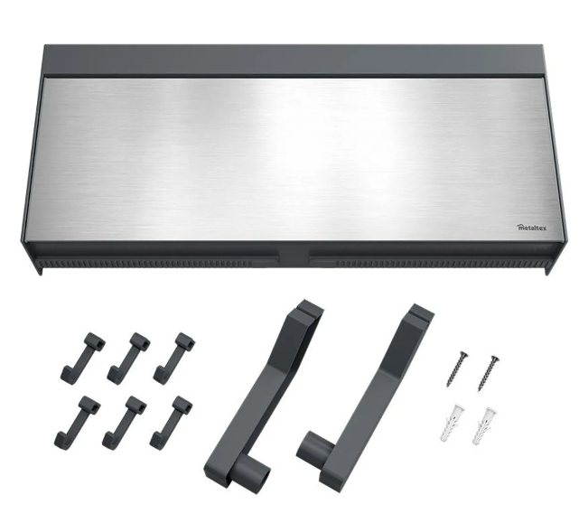 Suport rola hartie, folie aluminiu, folie alimentara si 6 carlige, Tango Inox [3]