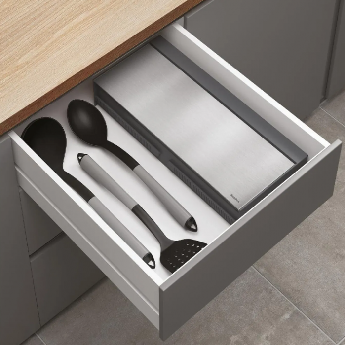 Suport rola hartie, folie aluminiu, folie alimentara si 6 carlige, Tango Inox [8]
