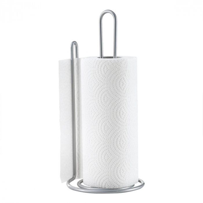 Suport rola sau prosop hartie pentru bucatarie My Roll, vertical, gri [3]