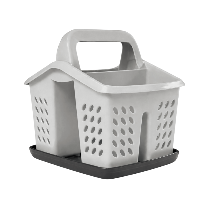 Suport/scurgator tacamuri si ustensile de bucatarie, gri [2]