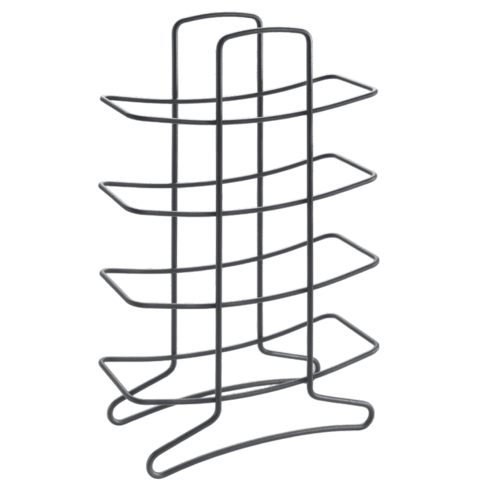 Suport, stativ pentru 12 sticle de vin, Bottle-Tower Lava, finisaj negru mat, 27x11x46 cm [2]
