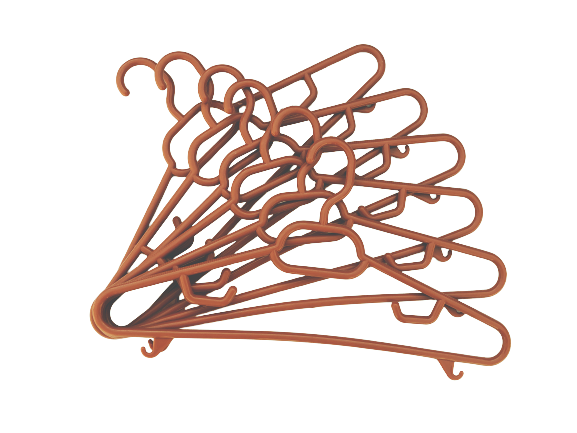 Umerase din plastic, caramiziu, set 6 bucati [3]