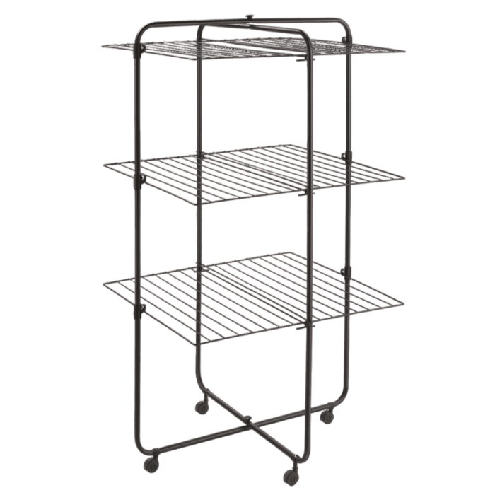 Uscator de rufe vertical, Dijon Onyx, cu 3 etaje, negru mat, 33 m [2]