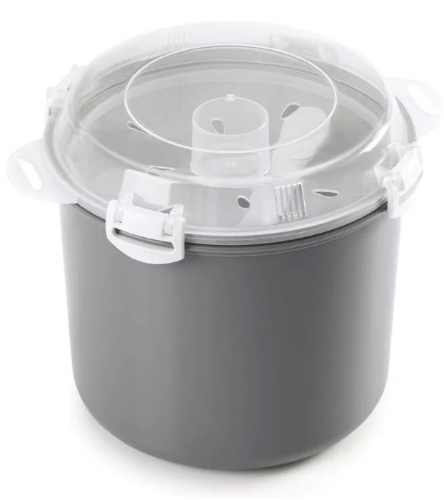 Vas pentru gatit orez la microunde, gri, 2.2 l [5]