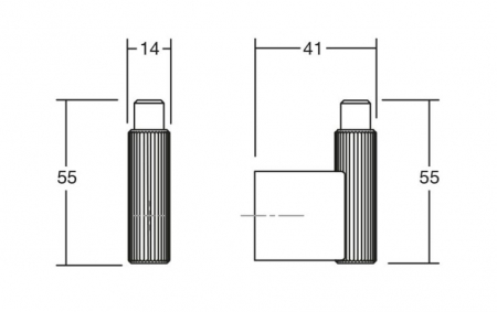 Agatatoare cuier Arpa, finisaj otel inoxidabil, 55x14x41 mm [2]