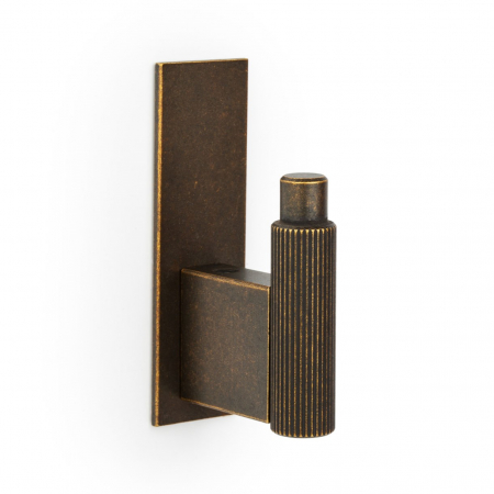 Clasice - Agatatoare cuier Arpa Plate, finisaj alama rustica, 80x25x43 mm