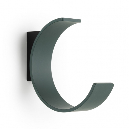 Moderne - Agatatoare cuier Birdd, finisaj negru mat / verde forest, 80x25x86.1 mm