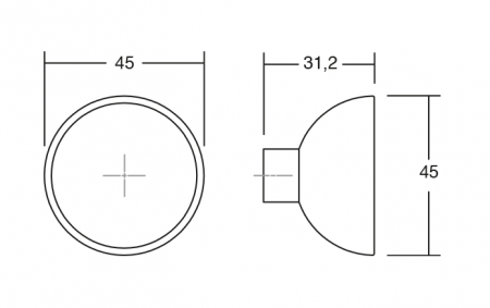 Agatatoare cuier Bol, finisaj negru mat cu alb mat lacuit, 45x31.2 mm [4]