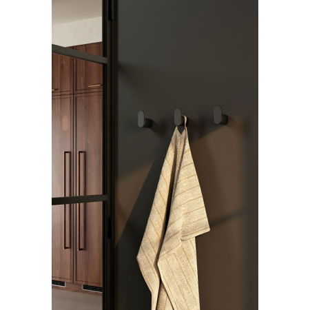 Agatatoare cuier Brooklyn, finisaj negru periat, 30x70 mm [3]