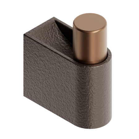 Agatatoare cuier Casey, finisaj maro metalic texturat/bronz mat, 23x61 mm [1]