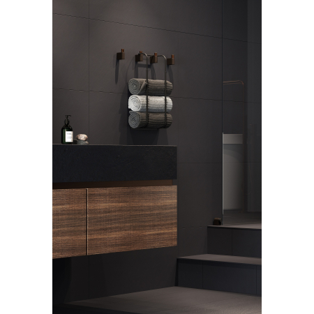 Agatatoare cuier Casey, finisaj maro metalic texturat/bronz mat, 23x61 mm [3]