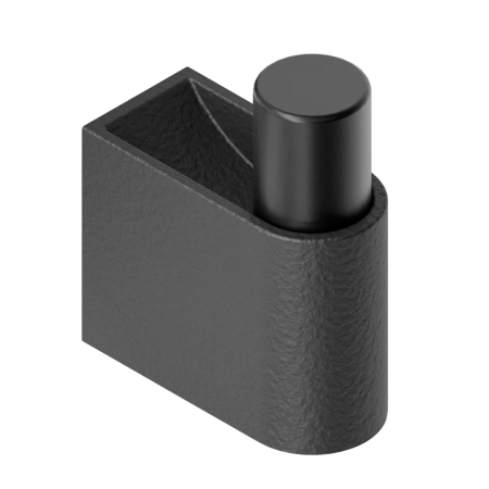 Agatatoare cuier Casey, finisaj negru lava texturat/negru mat, 23x61 mm [1]