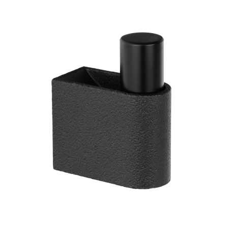 Moderne - Agatatoare cuier Casey, finisaj negru lava texturat/negru mat, 23x61 mm