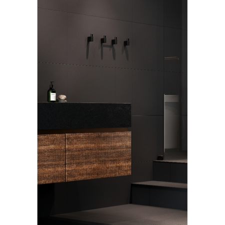 Agatatoare cuier Casey, finisaj negru lava texturat/negru titan lustruit, 23x61 mm [3]