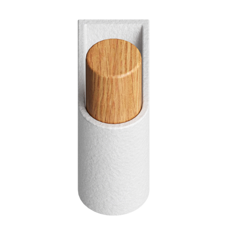 Agatatoare cuier Casey, finisaj piatra texturata alba/stejar, 23x61 mm [1]