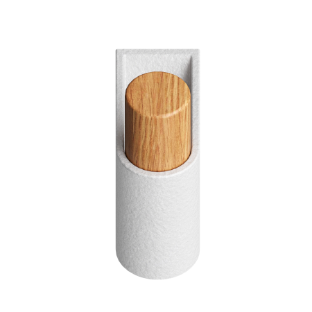 Agatatoare cuier Casey, finisaj piatra texturata alba/stejar, 23x61 mm [1]