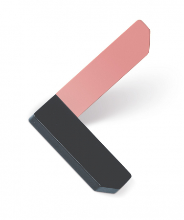 Moderne - Agatatoare cuier Corner, finisaj gri antracit/roz, 101x87x67 mm