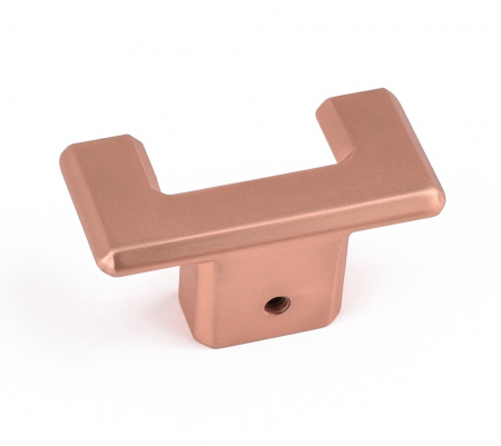 Moderne - Agatatoare cuier dubla Carli, finisaj cupru satin periat CB, 80x40x35 mm