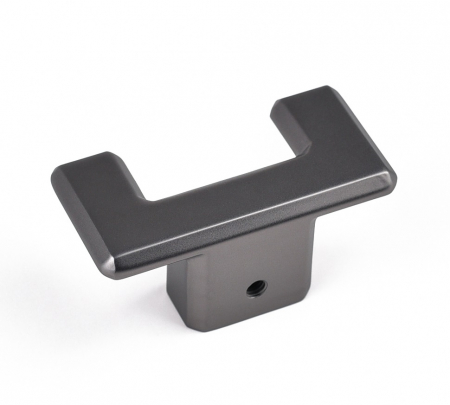 Moderne - Agatatoare cuier dubla Carli, finisaj negru gun metal CB, 80x40x35 mm