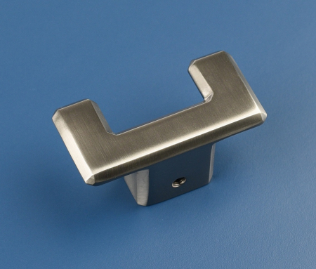 Agatatoare cuier dubla Carli, finisaj nichel satin CB, 80x40x35 mm [4]
