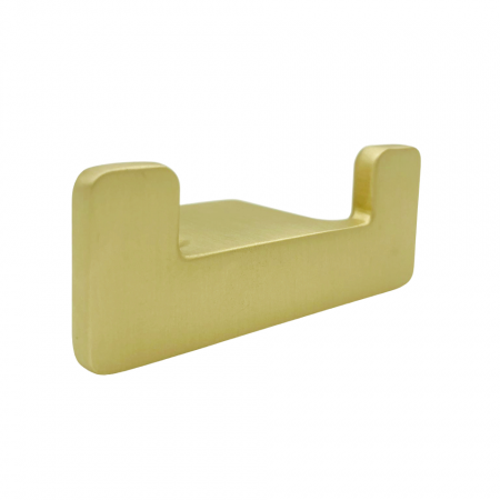 Agatatori cuier - Agatatoare cuier dubla Leta, finisaj alama satin CB, 79x31x34 mm