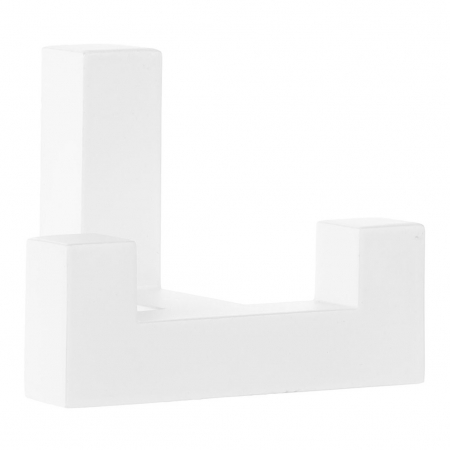 Moderne - Agatatoare cuier dubla Modix, finisaj alb mat, 40x52x40